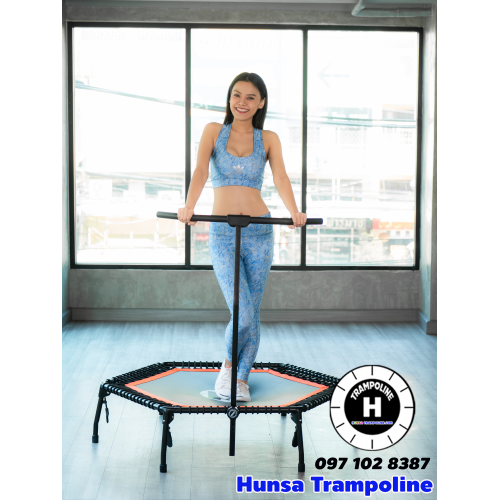 Hexagon Trampoline 50 นิ้ว Green #SuperBurn ไม่ต้องประกอบแกะกล่องใช้งานได้เลย